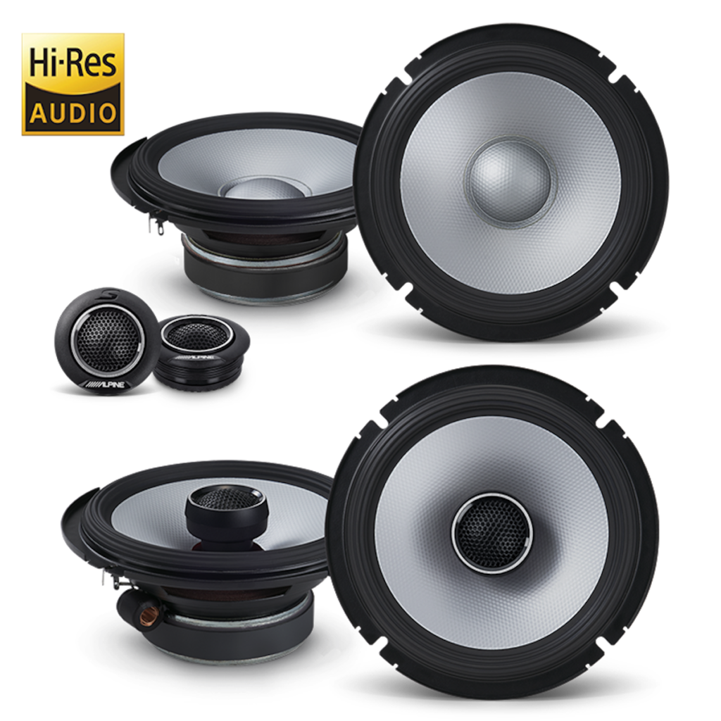 Alpine S2-S65C + S2-S65 S-Series 6.5″ Component + 2-Way Speaker System ...